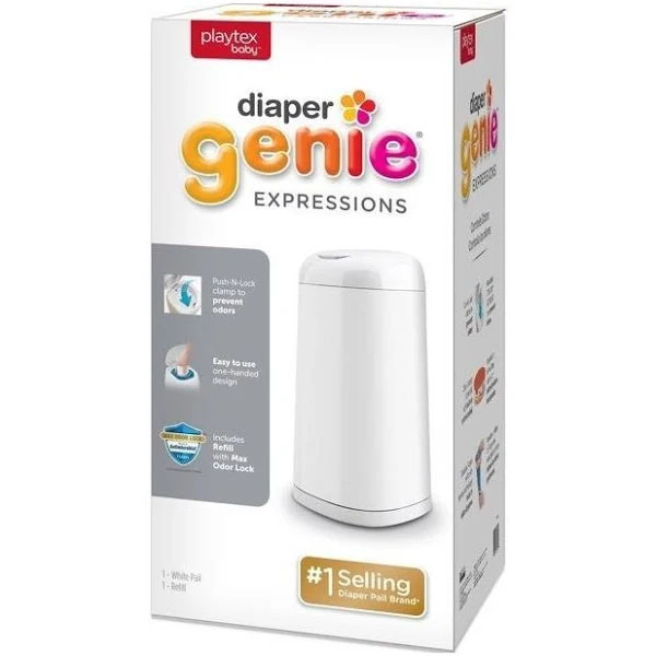 Contenedor de pañales, color blanco, Diaper Genie - Diaper Genie