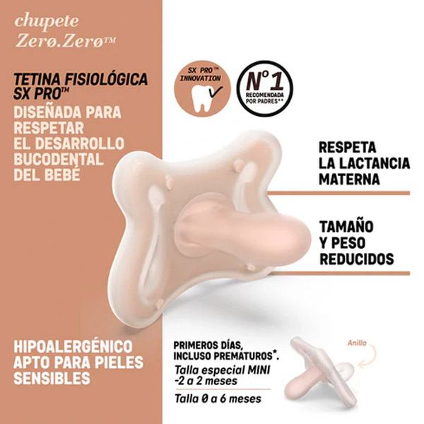 PACK 2 CHUPETES ZERO ZERO 1